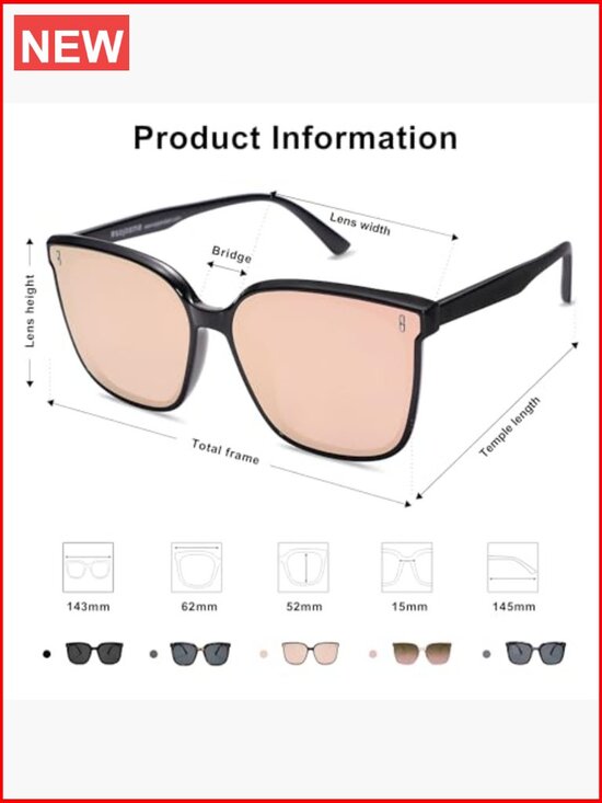 Square Sunglasses for Women Men Vintage UV400 Protection main image 4